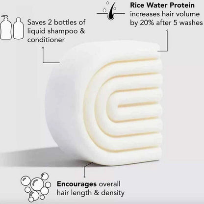 Rice Water Shampoo & Conditioner Bar Combo for Hair Growth
