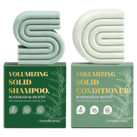 Rosemary & Biotin Volumizing Shampoo & Conditioner Bar Combo