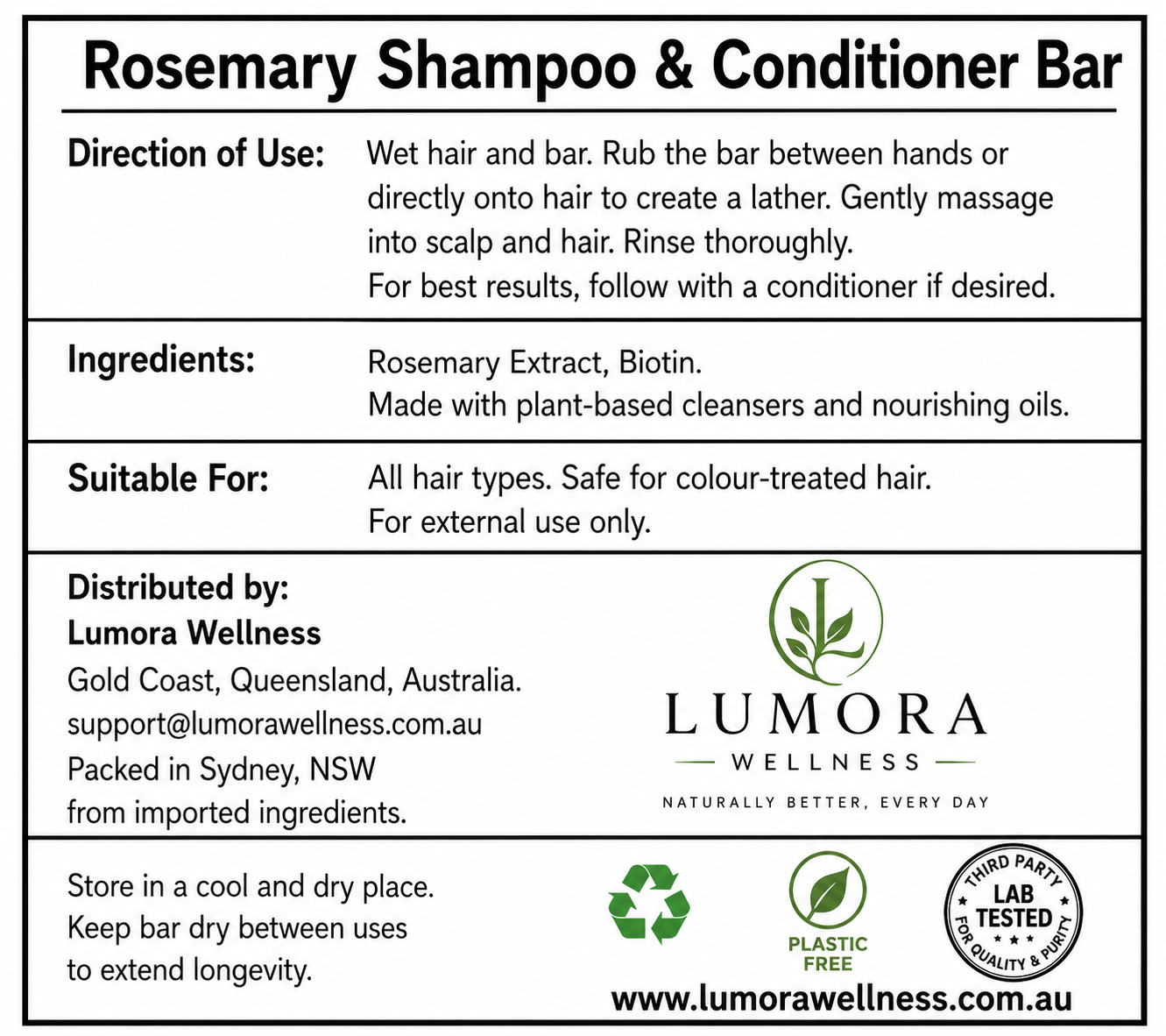 Rice Water Shampoo & Conditioner Bar Combo for Hair Growth